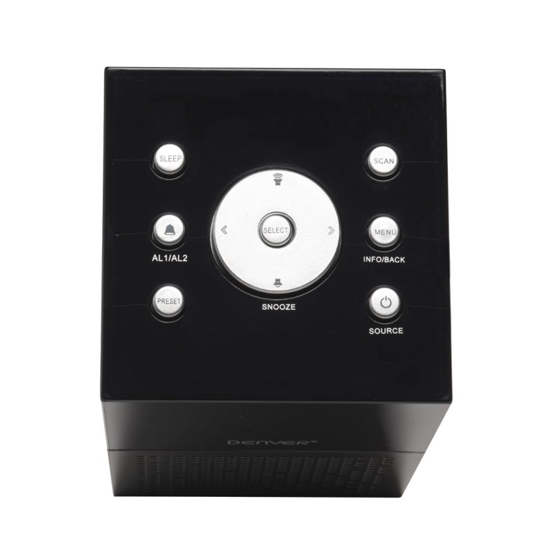 Denver CRD-510 Clock Analog & digital Black, Metallic