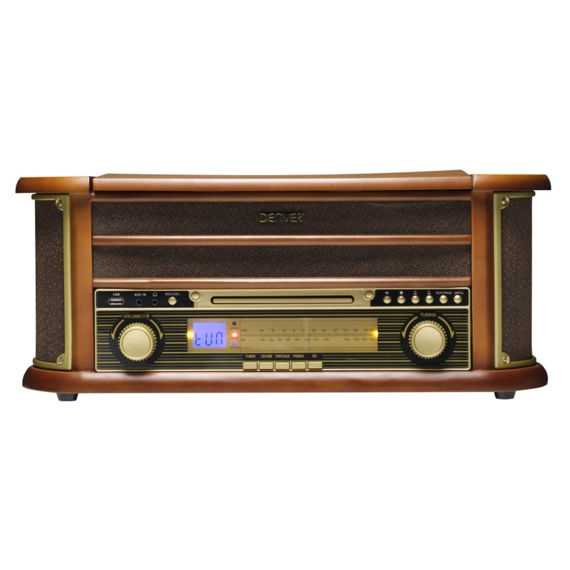Denver MCR-50 audio turntable Brown