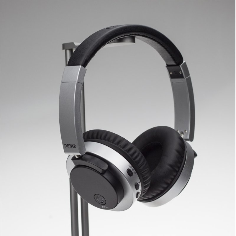 Denver BTN-206 BLACK Casque Avec fil &sans fil Arceau Appels/Musique Bluetooth Noir, Argent