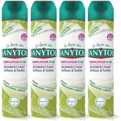 Sanytol Air Purifier Disinfectant for Surfaces and Textiles 300ml - Pack of 4