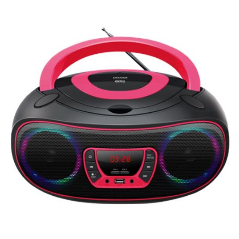 Denver TCL-212BT PINK CD player Portable CD player Black, Pink