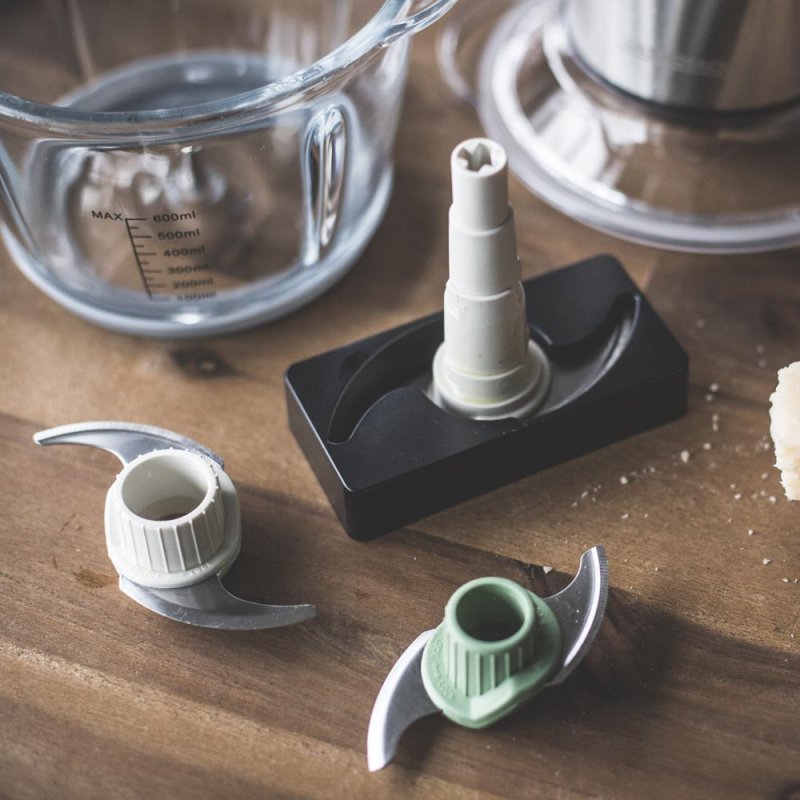 Gastroback Design Mini Chopper Plus hachoir électrique 0,6 L 400 W Acier inoxydable, Transparent