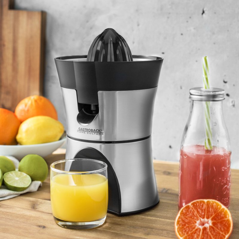 Gastroback Home Culture electric citrus press 100 W Black, Stainless steel