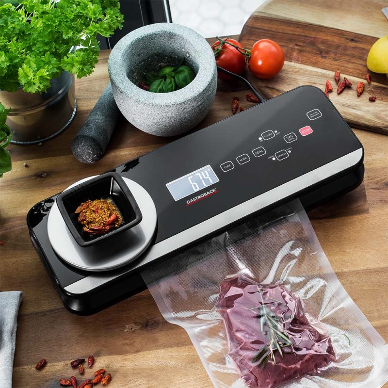 Gastroback Design Advanced Scale Pro appareil à emballage sous vide 600 mbar Noir