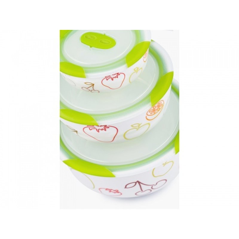 OURSSON BS2981RC/GA bol Saladier Rond Vitrocéramique Multicolore 3 pièce(s)