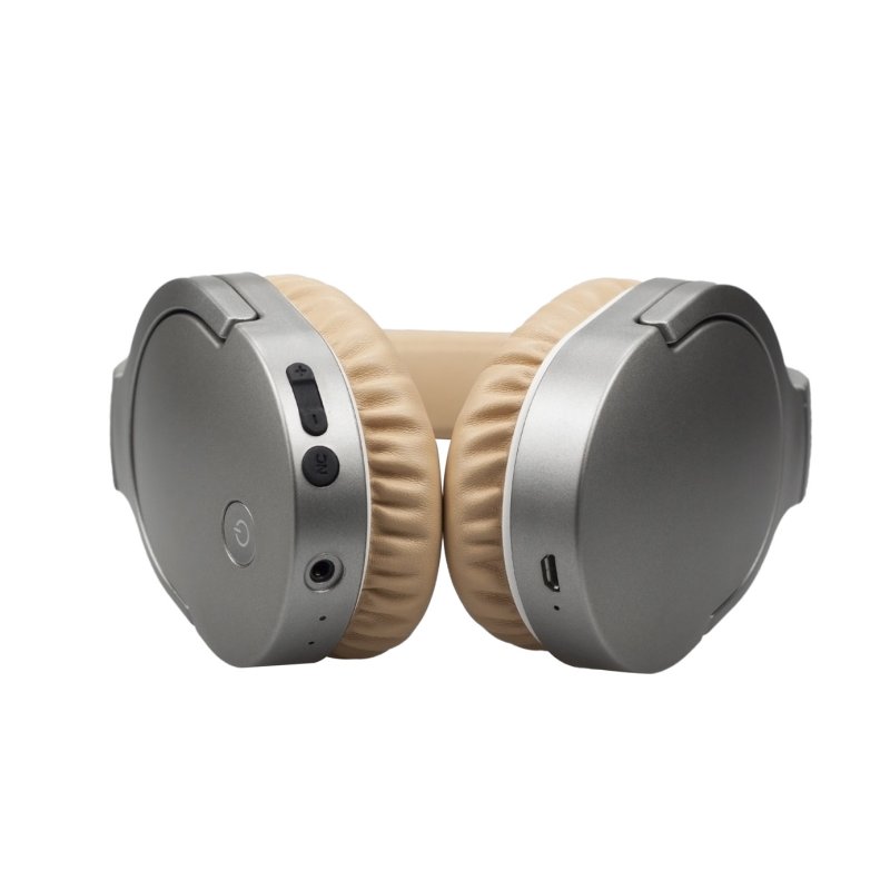 Denver BTN-207 SAND écouteur/casque Avec fil &sans fil Arceau Appels/Musique Micro-USB Bluetooth Marron, Argent