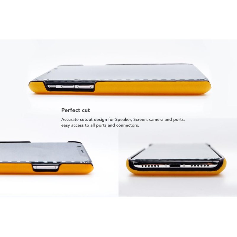 VixFox Card Slot Back Shell for Iphone X/XS mustard yellow