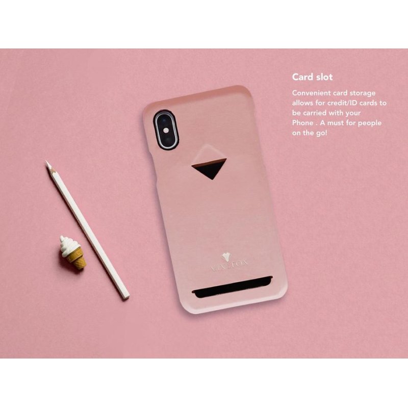 VixFox Card Slot Back Shell for Iphone XSMAX pink