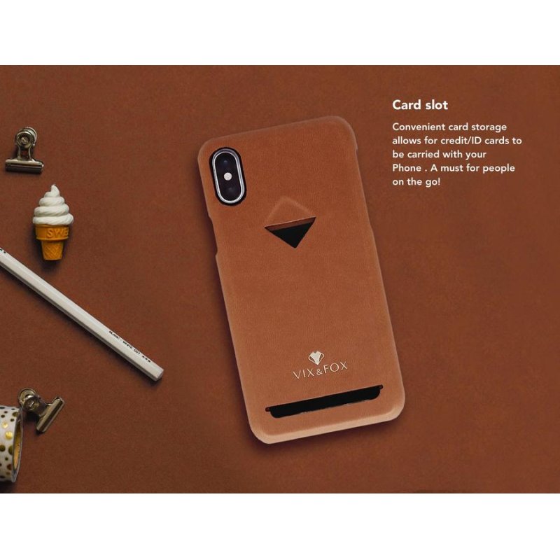 VixFox Card Slot Back Shell for Samsung S9 caramel brown