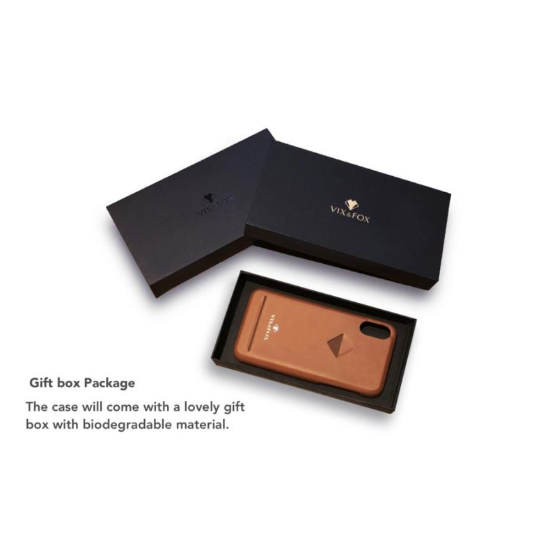 VixFox Card Slot Back Shell for Samsung S9 caramel brown