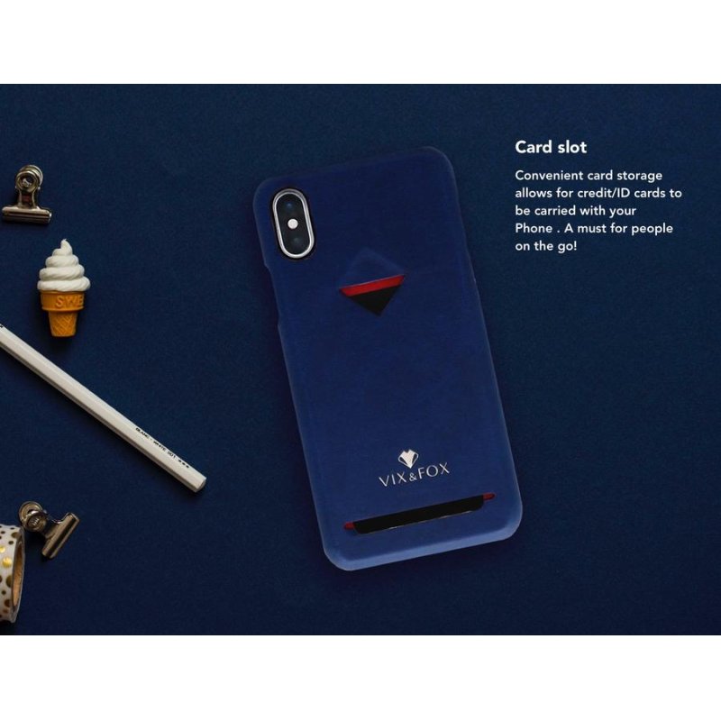 VixFox Card Slot Back Shell for Samsung S9 navy blue
