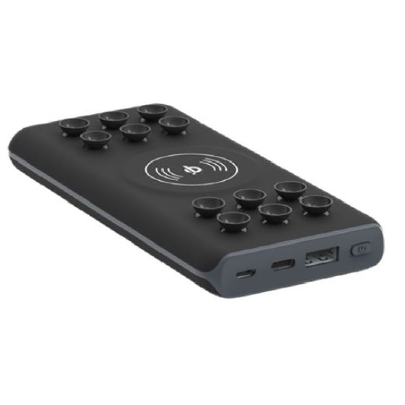 Denver PBQ-10001 power bank Lithium Polymer (LiPo) 10000 mAh Wireless charging Grey