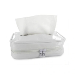 Pbi Tissue Box Cover Vinyl White 24*13*5.5cm