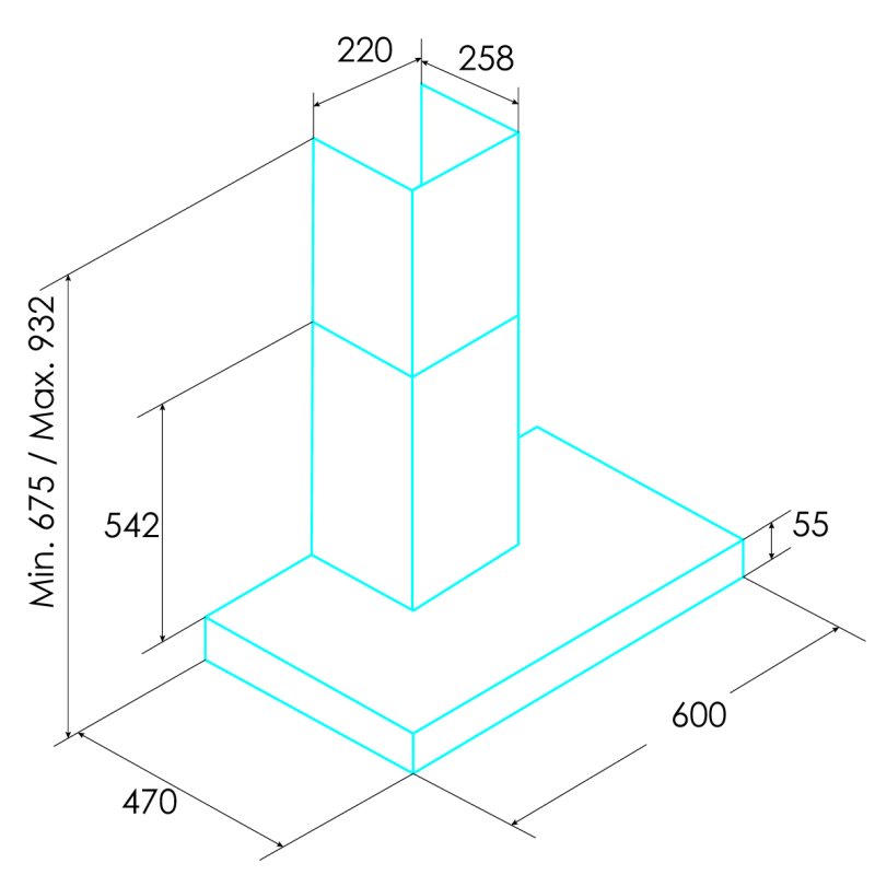 Edesa ECB-6411 X Monté au mur Acier inoxydable 400 m³/h C
