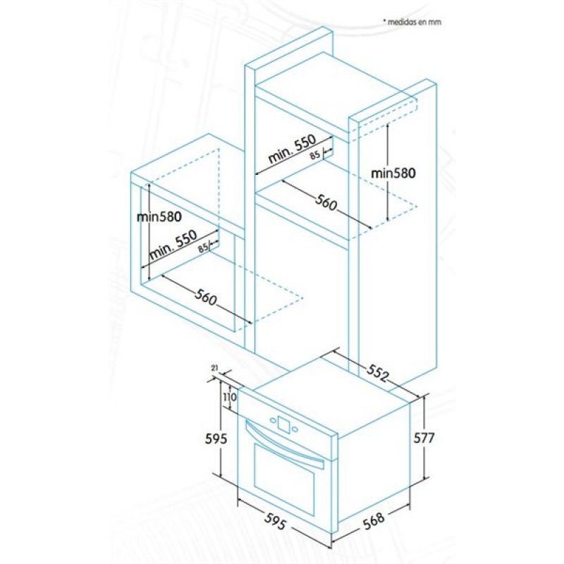Edesa EOE-6020 X 70 L A Stainless steel