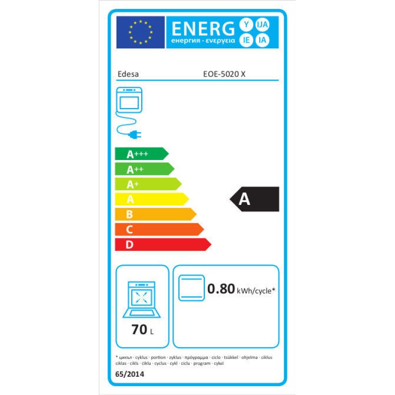 Edesa EOE-5020 X 70 L A Stainless steel