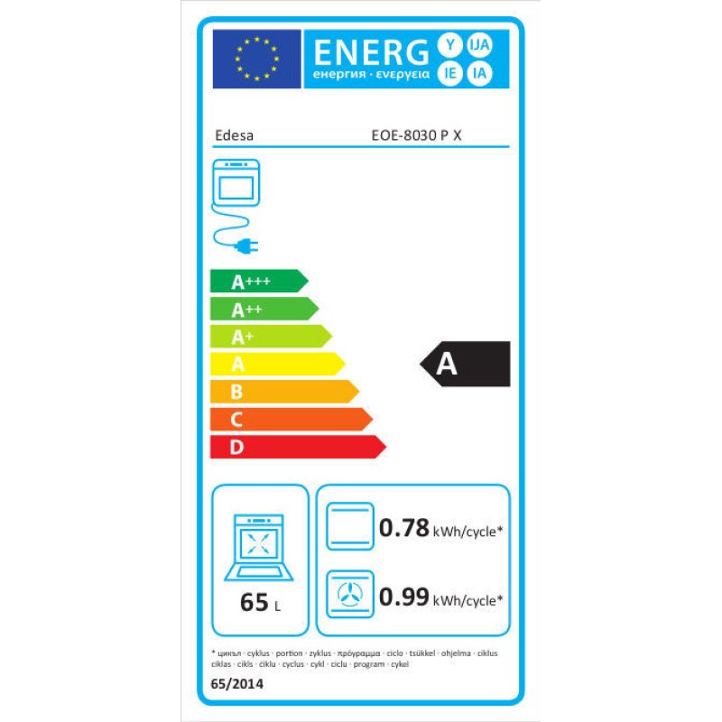 Edesa EOE-8030 P X 65 L A Acier inoxydable