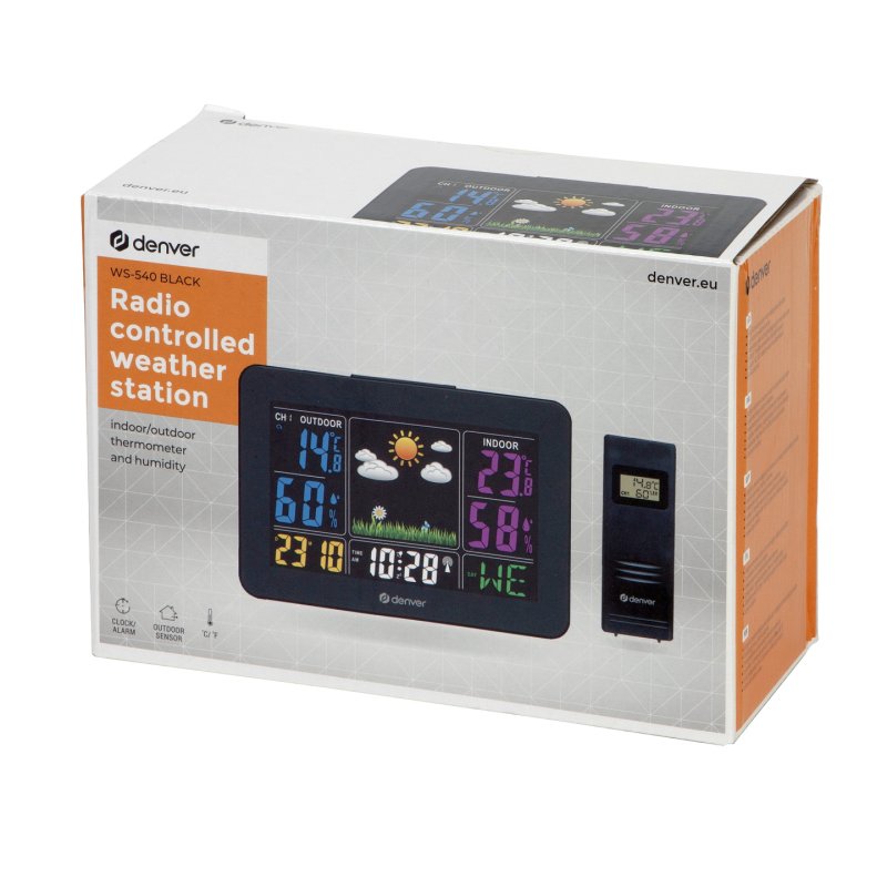 Denver WS-540BLACK digital weather station Black AC/Battery