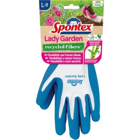 Spontex Lady Garden Bamboo Viscose Fiber Garden Gloves Size L 1 Pair