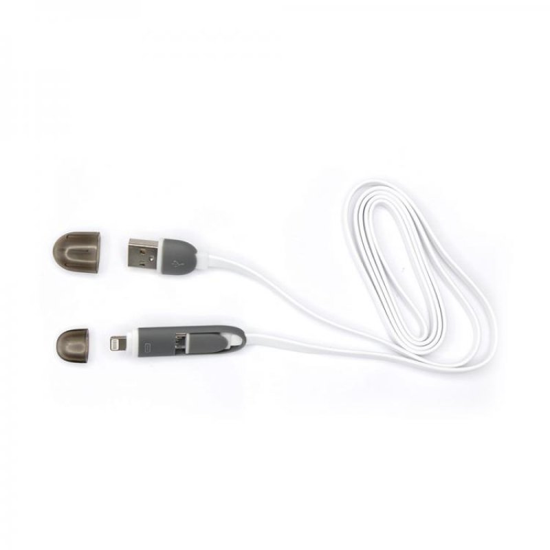 Sbox 2IN1W USB-Micro USB+IPH.5 M/M 1M white