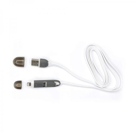 Sbox 2IN1W USB-Micro USB+IPH.5 M/M 1M white
