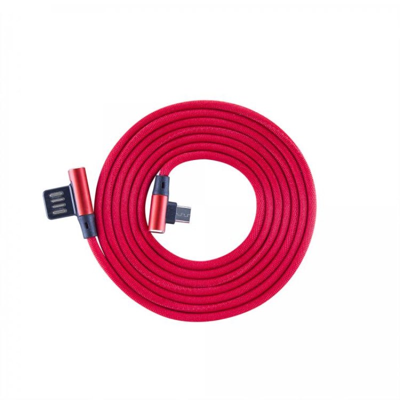 Sbox USB-Micro USB 90 M/M 1.5m USB-MICRO-90R strawberry red