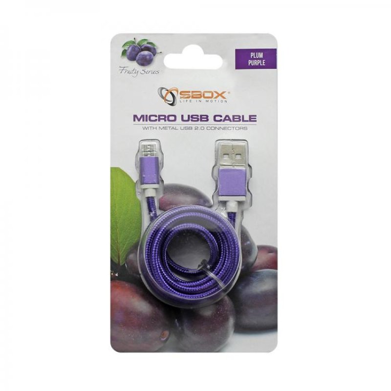 SBOX USB-10315U USB cable 1.5 m USB 2.0 USB A Micro-USB B Purple