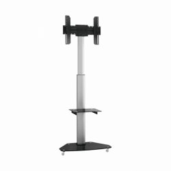 SBOX FS-500 support d'écran plat pour bureau 177,8 cm (70") Noir, Acier inoxydable Sol