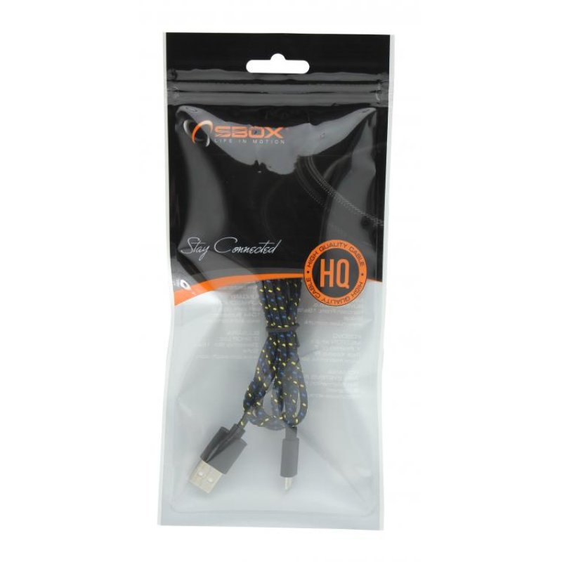 SBOX USB-1031B câble USB 1 m USB 2.0 USB A Micro-USB A Noir