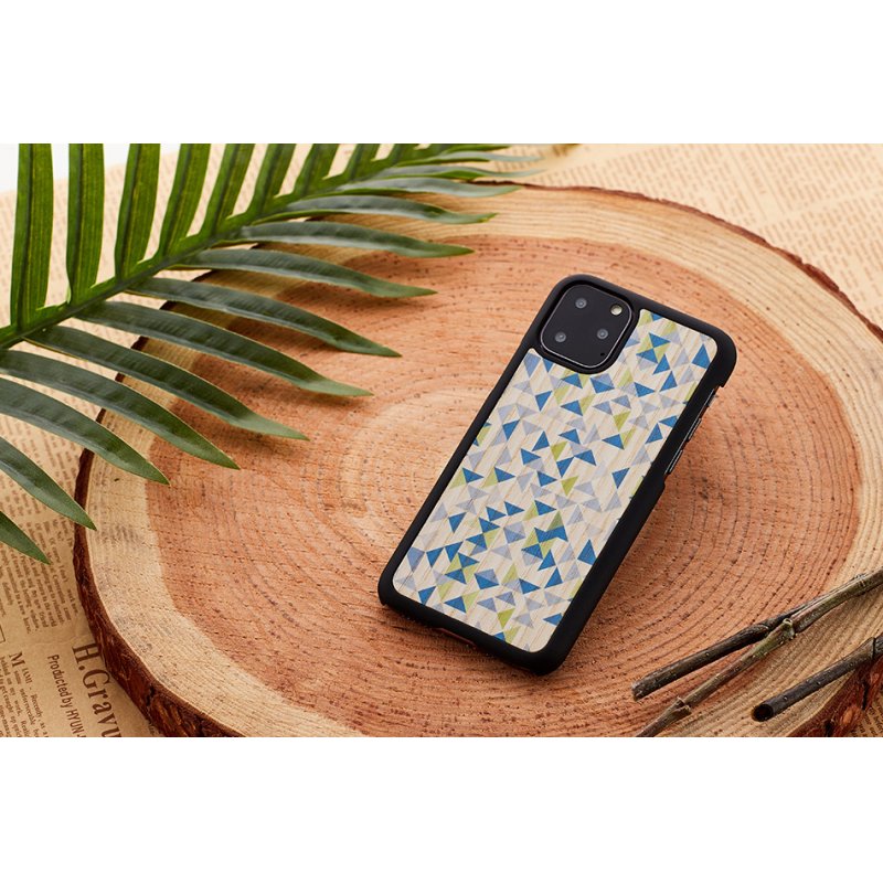MAN&WOOD SmartPhone case iPhone 11 Pro Max blue triangle black