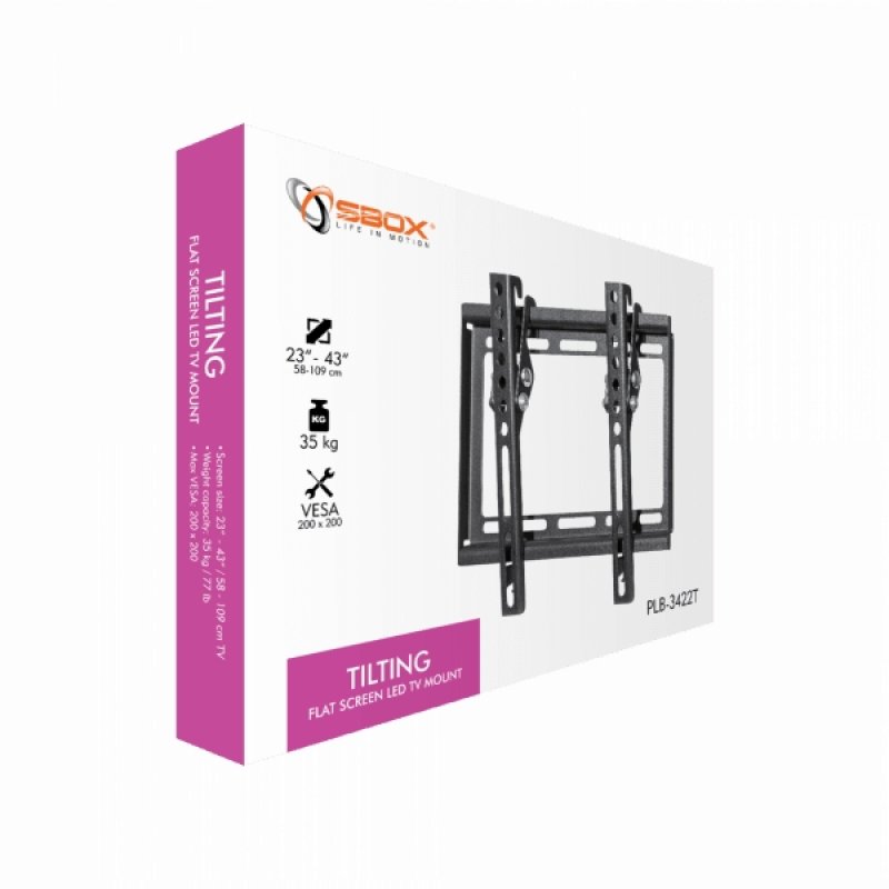 SBOX PLB-3422T TV mount 109.2 cm (43") Black
