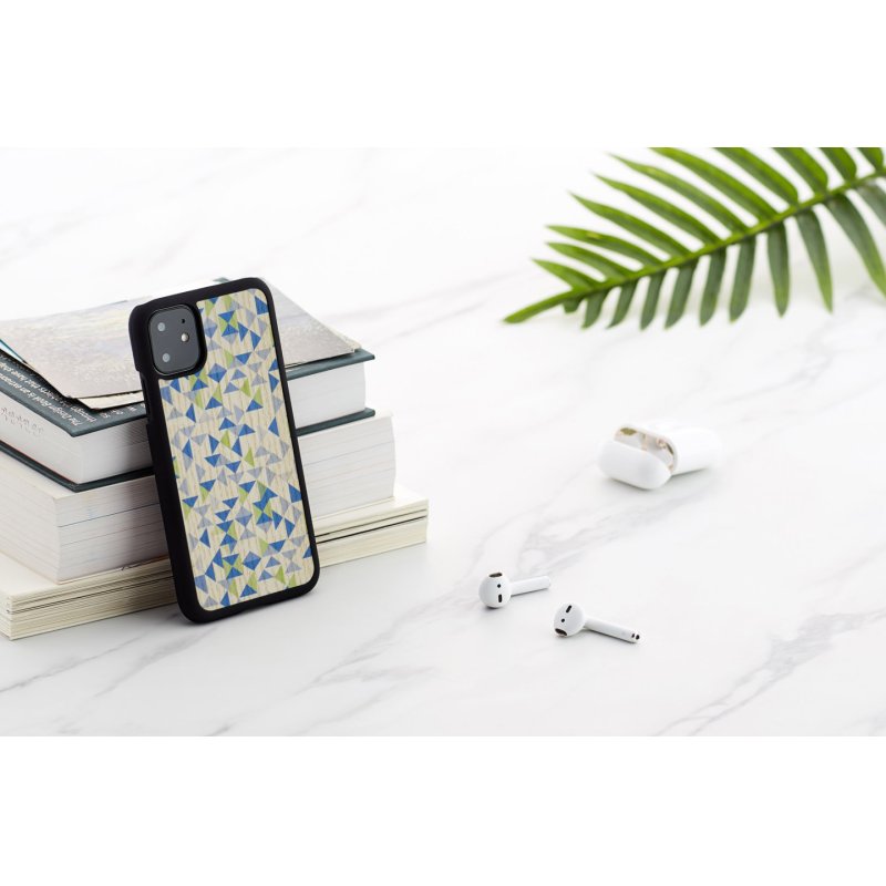 MAN&WOOD SmartPhone case iPhone 11 blue triangle black