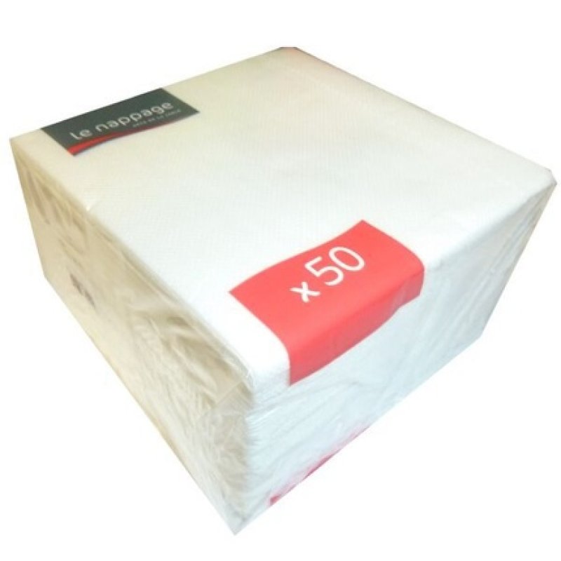 Nappage Napkins 24x25 Cm 50 Pieces White