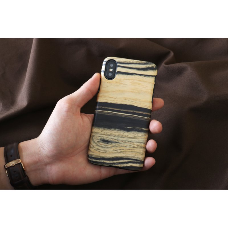 MAN&WOOD SmartPhone case iPhone X/XS white ebony black