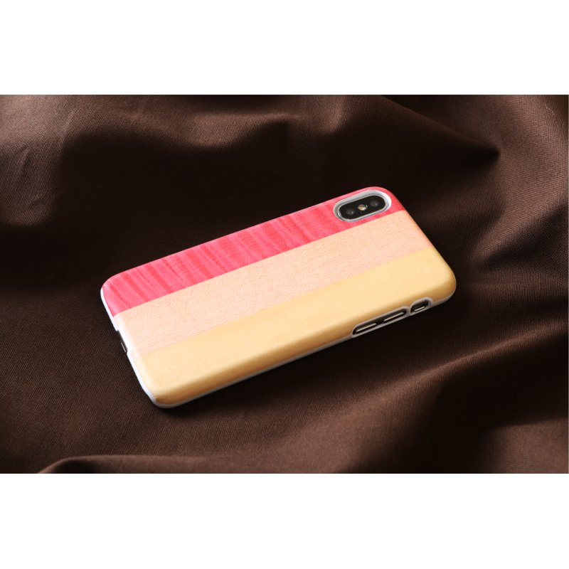 MAN&WOOD SmartPhone case iPhone X/XS pink pie white