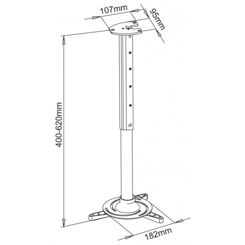 SBOX PM-102L project mount Ceiling Silver