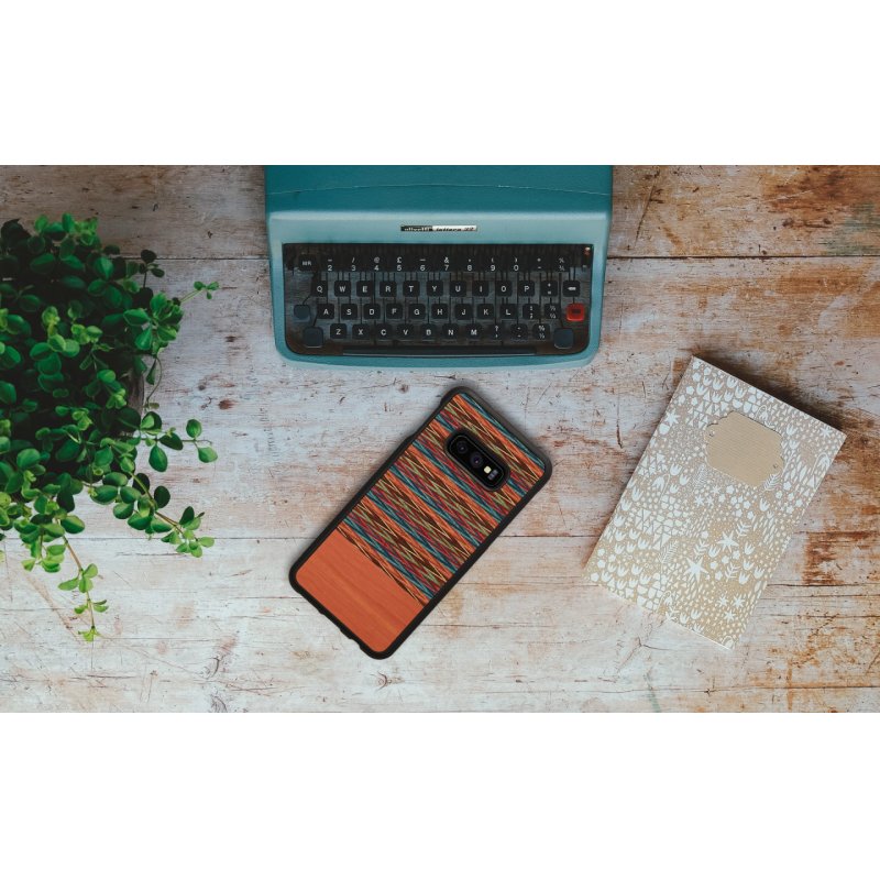 MAN&WOOD SmartPhone case Galaxy S10e browny check black