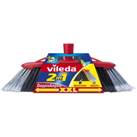 Vileda 137396 balai Intérieure Balai à poils souples / durs Polyéthylène téréphthalate (PET) Noir, Gris, Rouge
