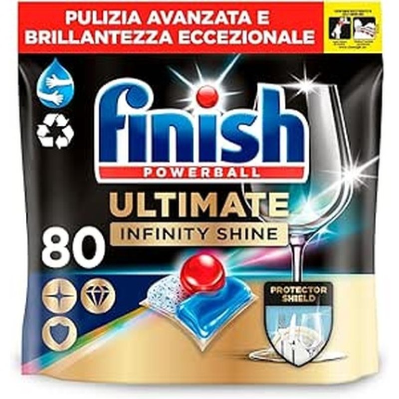 Finish Powerball Quantum X63 Classico Powerful Dishwashing Tablets