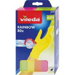 Vileda Disposable Rainbow Gloves Size Sm 80 Pieces