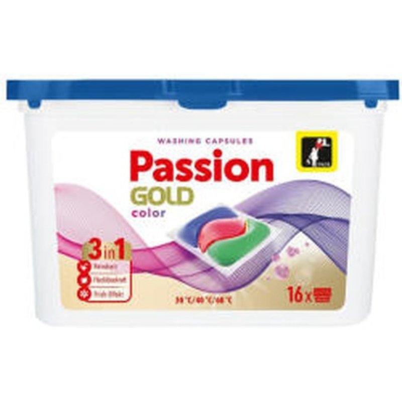 Passion Gold 3 In 1 Liquid Washing Capsules Color 16 Pieces