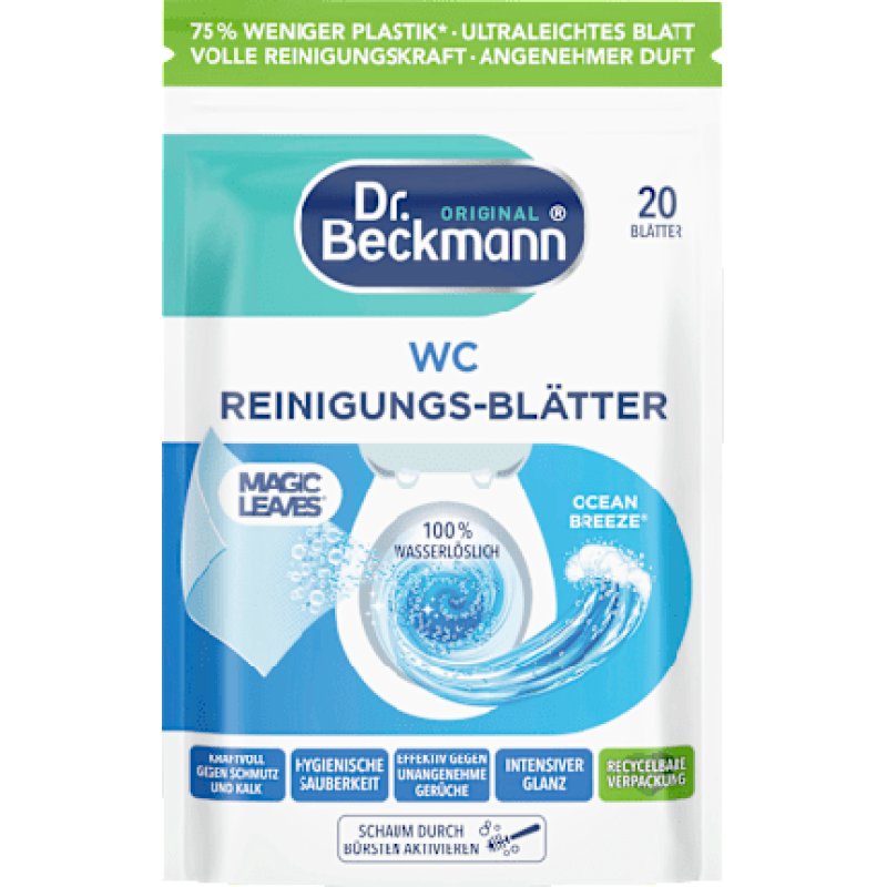 Dr Beckmann Ocean Breeze Toilet Cleaning Sheets 20 Count