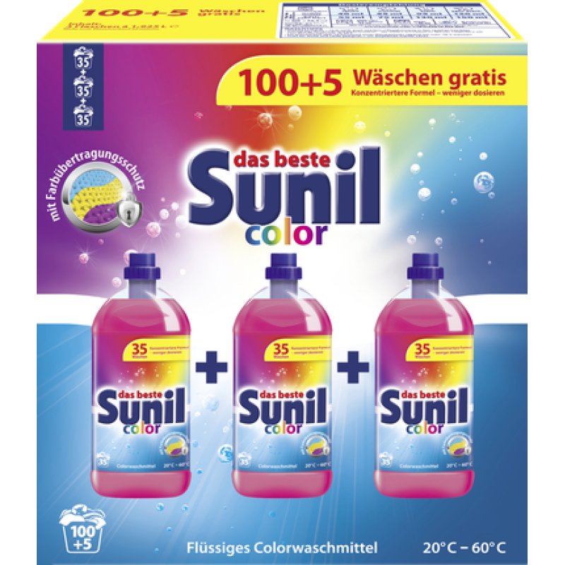 Sunil Liquid Color Detergent Large Pack 105 Wash Loads