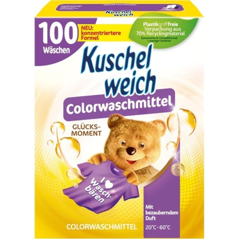 Kuschelweich Color Laundry Detergent Powder For 100 Color Washes Skinfriendly Microplasticfree Vegan 5kg
