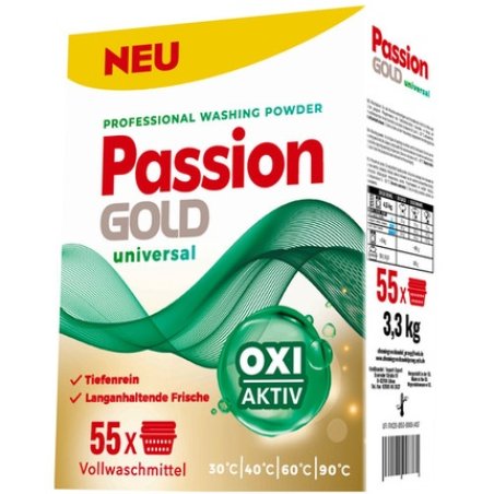 Passion Gold 33kg 55p Box Powder Dwash Universal