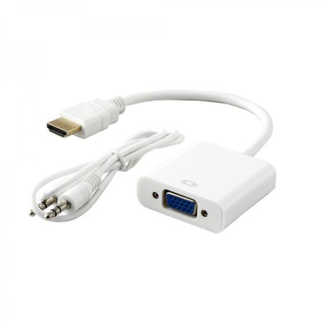 SBOX AD.HDMI-VGA+A câble vidéo et adaptateur HDMI Type A (Standard) VGA (D-Sub) + 3,5 mm Blanc