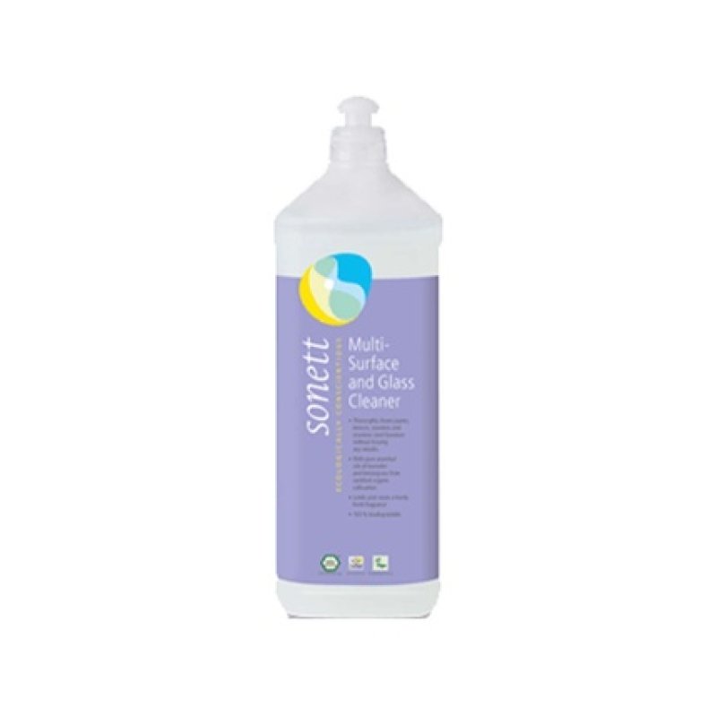 Sonett Organic Multi Surface And Glass Cleaner 1l Vegan