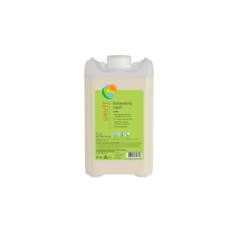 Sonett Organic Lemon Concentrate For Hand Dishwashing 5 Liters