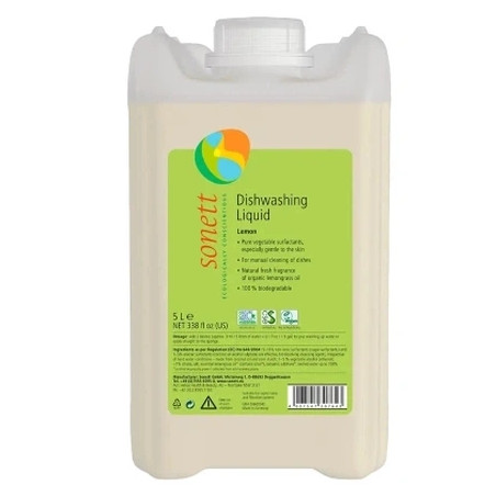 Sonett Organic Lemon Concentrate For Hand Dishwashing 5 Liters