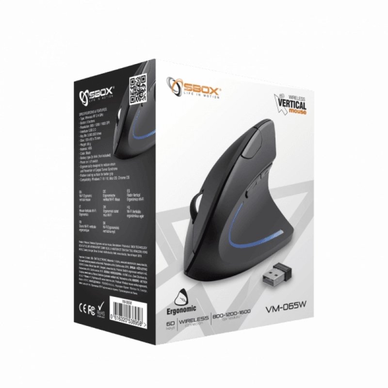 Sbox VM-065W Vertical Mouse